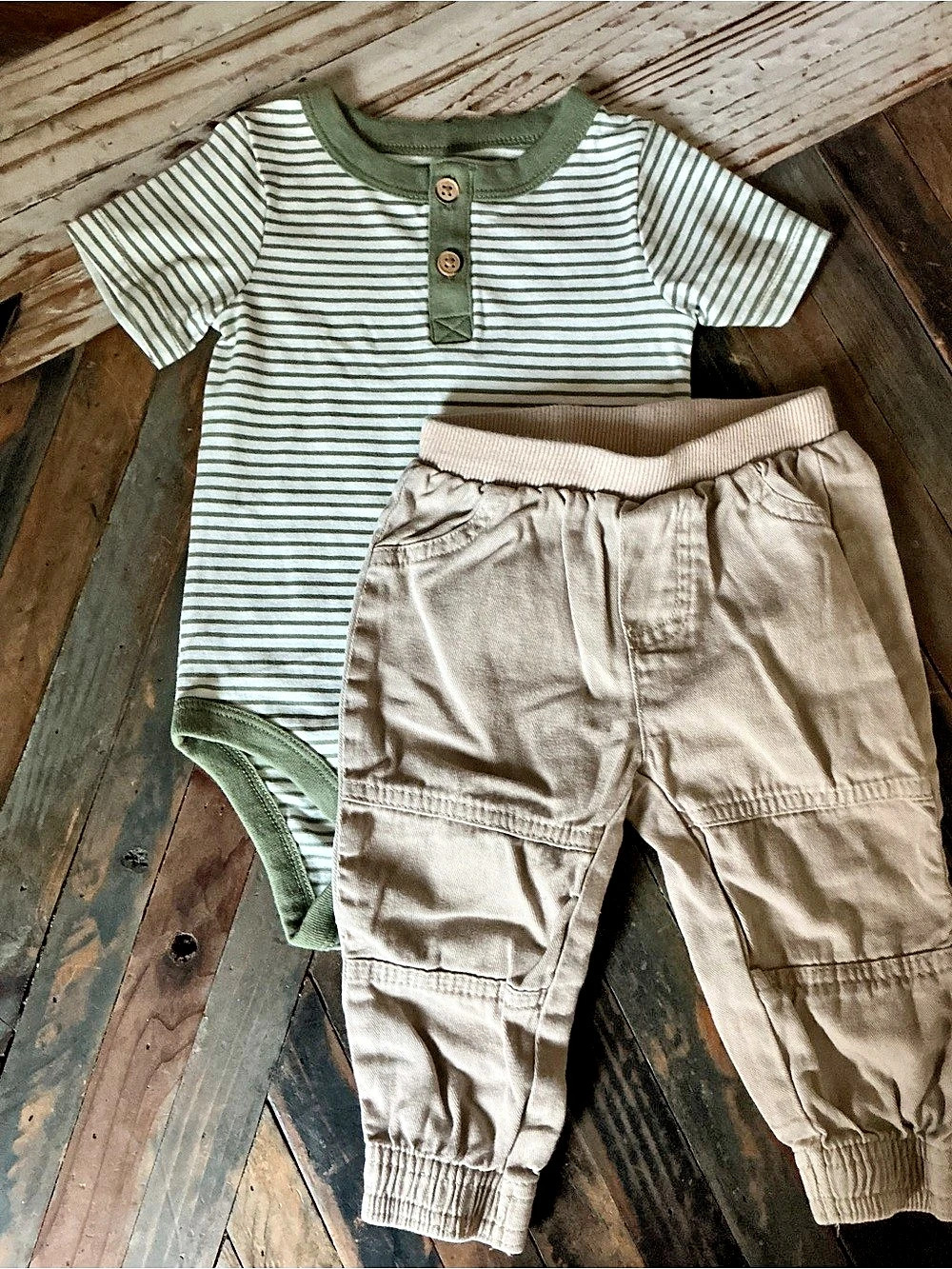 Cat & Jack Striped Outfit Set Baby 6-9m Like New
